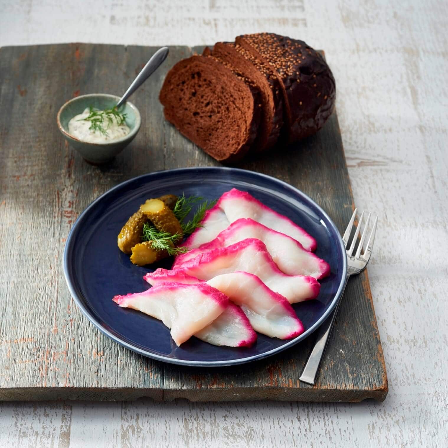 Image of Beetroot Cured Halibut